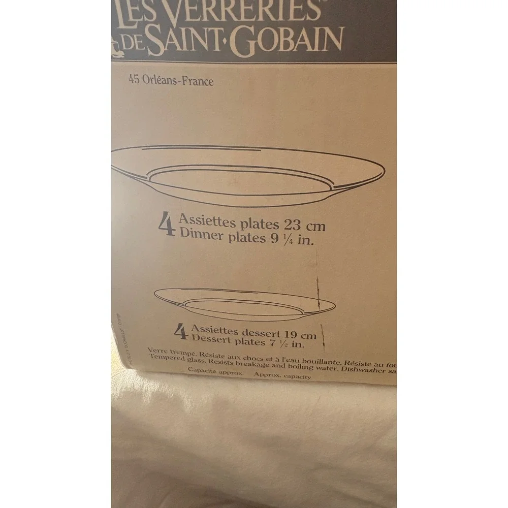 Duralex Lys 20 Piece Clear Tempered Glass Dinnerware Set Saint-Gobain France